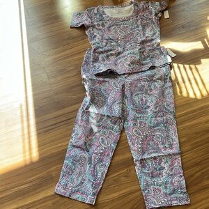 Talbots pant and shirt set NWT